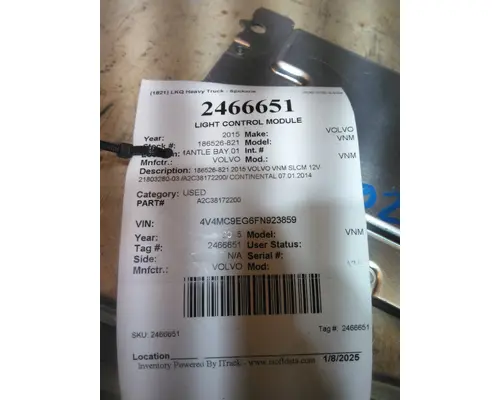 VOLVO VNM LIGHT CONTROL MODULE