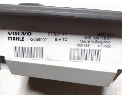 VOLVO VNM TEMPERATURE CONTROL