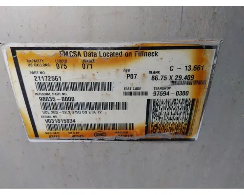 VOLVO VNR 2018-2025 FUEL TANK