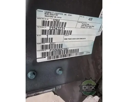 VOLVO VNR Hood
