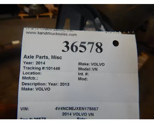 VOLVO VN Axle Parts, Misc.