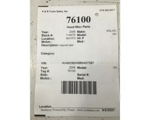 VOLVO VN Body Parts, Misc.