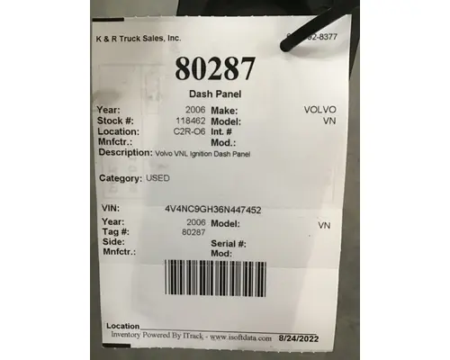 VOLVO VN Dash Panels