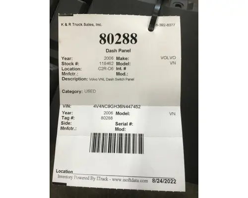 VOLVO VN Dash Panels