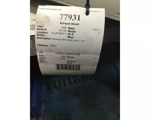 VOLVO VN Exhaust Shield