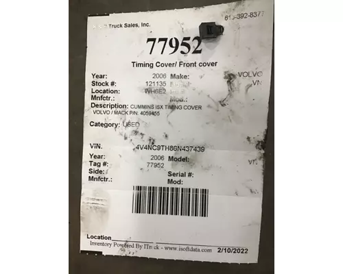 VOLVO VN Front Cover