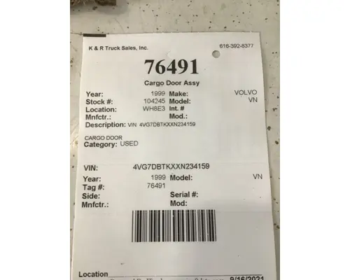 VOLVO VN Miscellaneous Parts