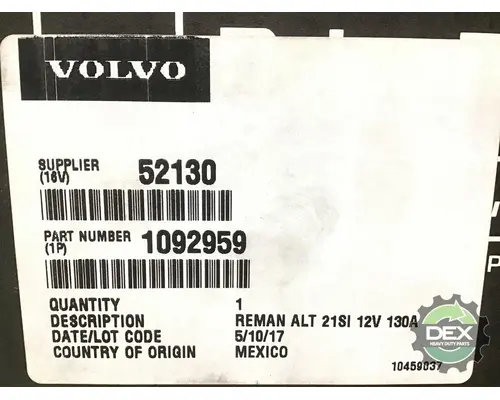 VOLVO  Alternator