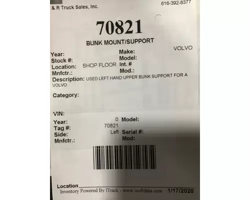 VOLVO  BUNK MOUNTSUPPORT