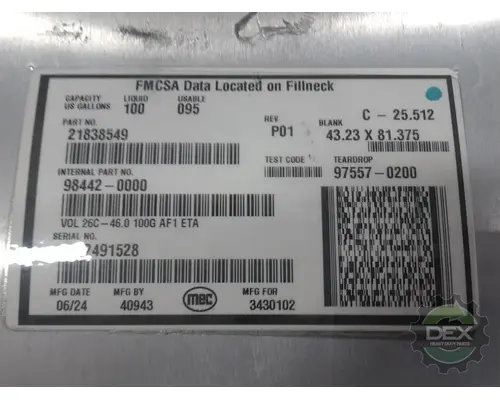 VOLVO  Fuel Tank