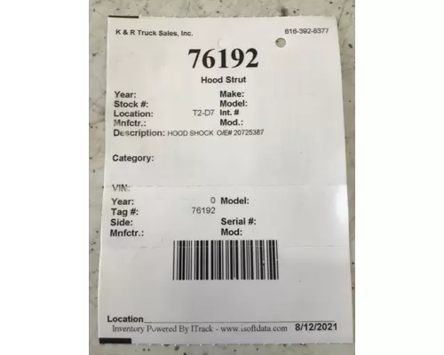 VOLVO  Hood Strut
