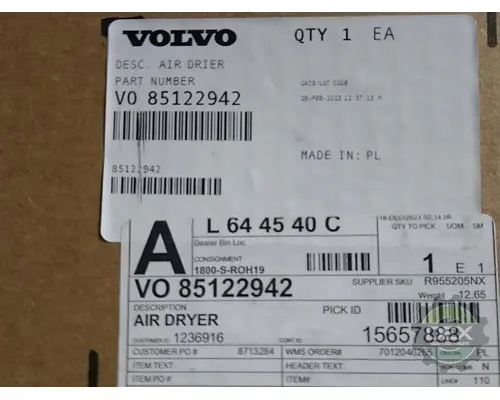 Air Dryer VOLVO  Dex Heavy Duty Parts, LLC  