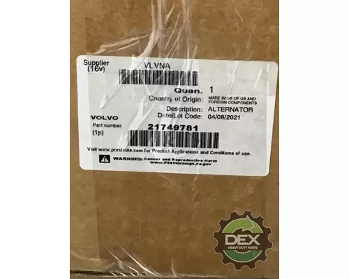 Alternator VOLVO  Dex Heavy Duty Parts, LLC  