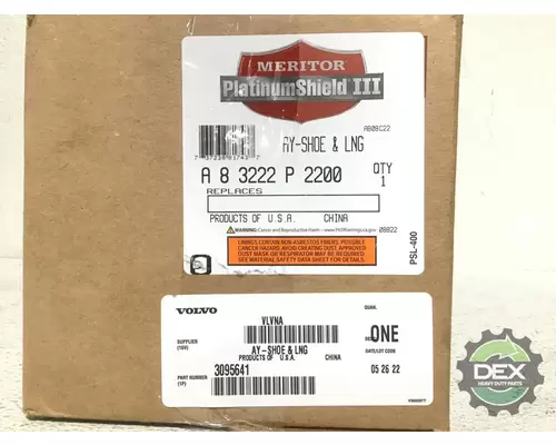 Brake Shoes VOLVO  Dex Heavy Duty Parts, LLC  