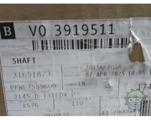 Drive Shaft, Rear VOLVO  Dex Heavy Duty Parts, LLC  