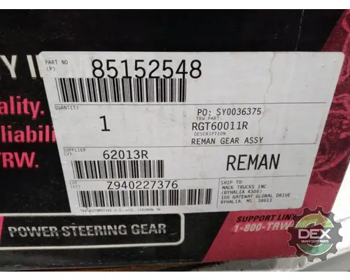 Steering Gear / Rack VOLVO  Dex Heavy Duty Parts, LLC  