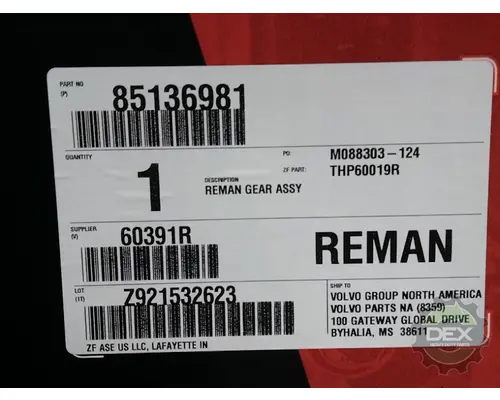 Steering Gear / Rack VOLVO  Dex Heavy Duty Parts, LLC  