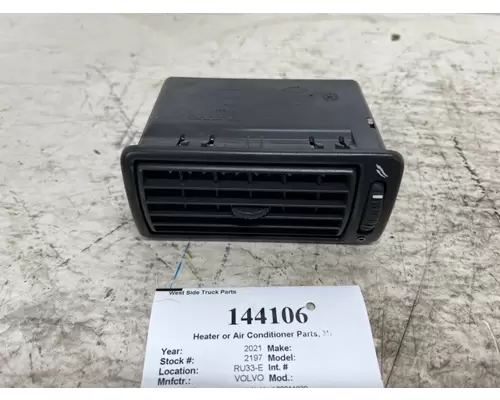 Heater Or Air Conditioner Parts, Misc. VOLVO 20911930 West Side Truck Parts