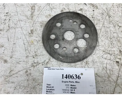 Engine Parts, Misc. VOLVO 8170220 West Side Truck Parts