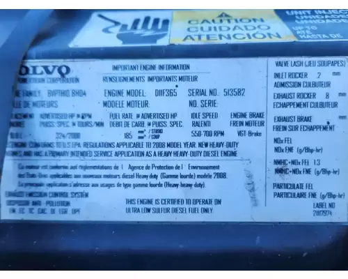 Volvo D11 Engine Assembly