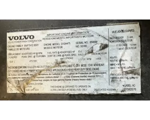 Volvo D13H Engine Assembly