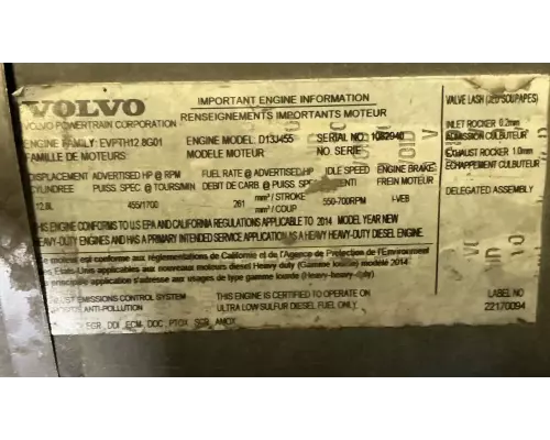 Volvo D13J Engine Assembly