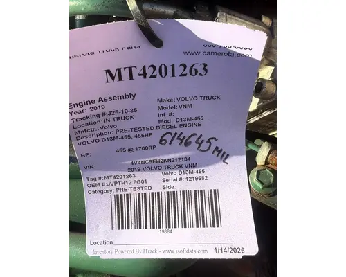 Volvo D13M-455 Engine Assembly