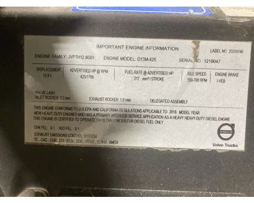 Engine Assembly VOLVO D13 Vander Haags Inc Dm
