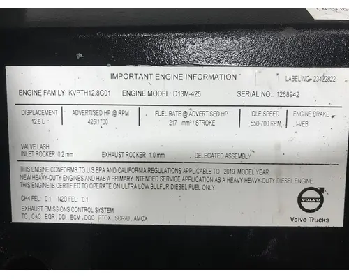 Engine Assembly Volvo D13 Vander Haags Inc Sp