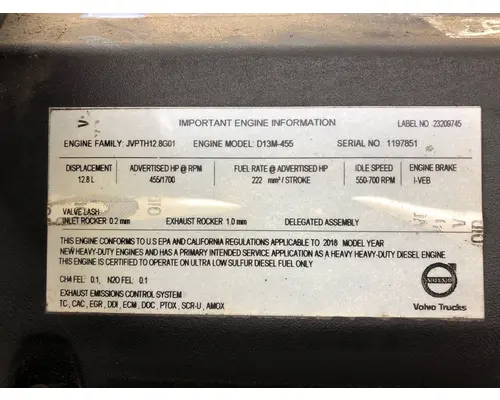 Volvo D13 Engine Assembly