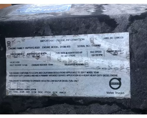 Volvo D13 Engine Assembly