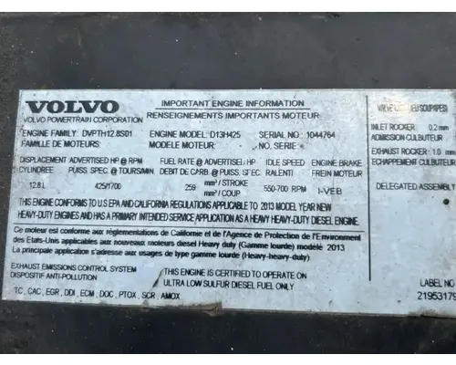 Volvo D13 Engine Assembly