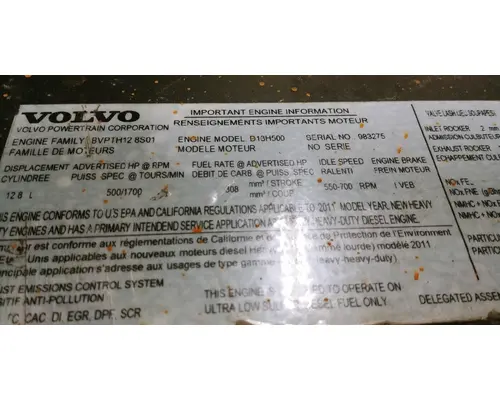 Engine Assembly Volvo D13H-500 Camerota Truck Parts