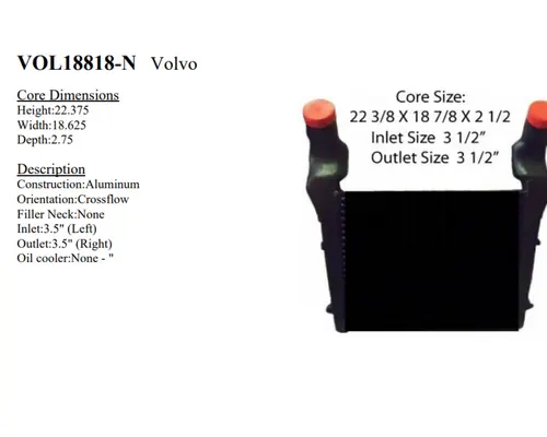 Charge Air Cooler (ATAAC) VOLVO Expeditor WX Frontier Truck Parts