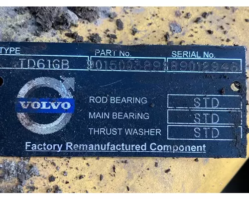 Volvo TD61GB Engine Assembly