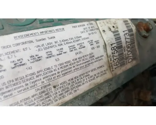 Volvo VE7 Engine Assembly