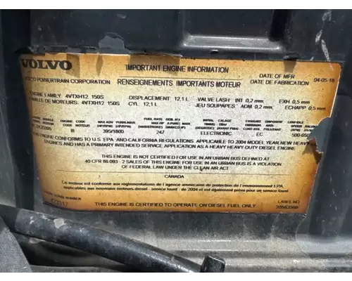Volvo VED12 Engine Assembly