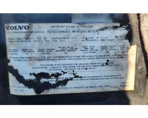 Volvo VED12 Engine Assembly