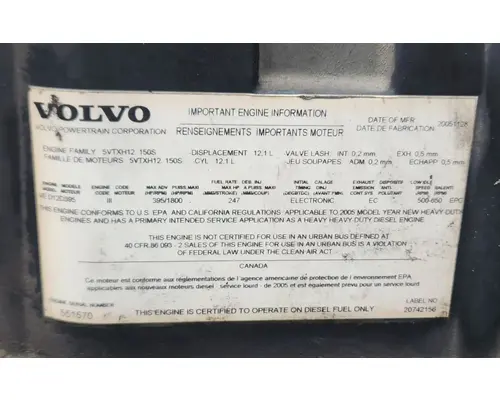 Volvo VED12 Engine Assembly