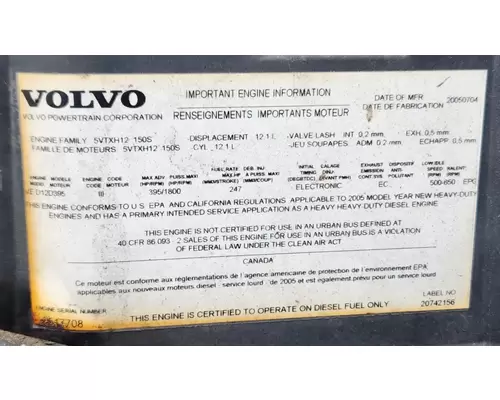 Volvo VED12 Engine Assembly