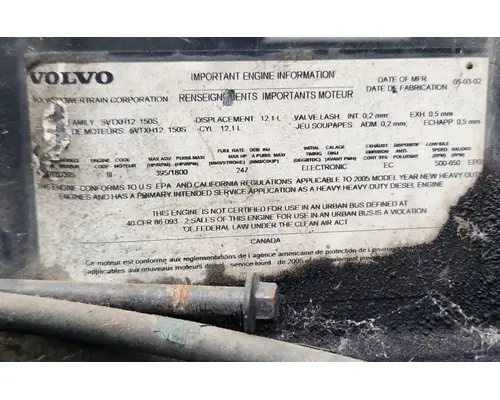 Volvo VED12 Engine Assembly