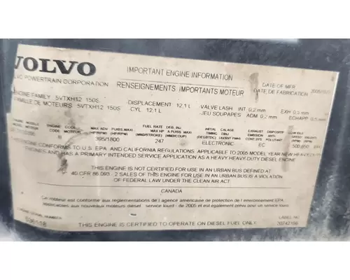 Volvo VED12 Engine Assembly