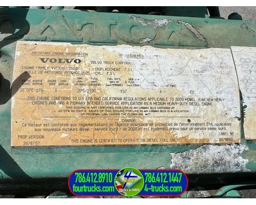 Volvo VED7 Engine Assembly