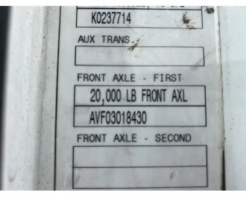 Volvo VHD Axle Assy, Fr (4WD)