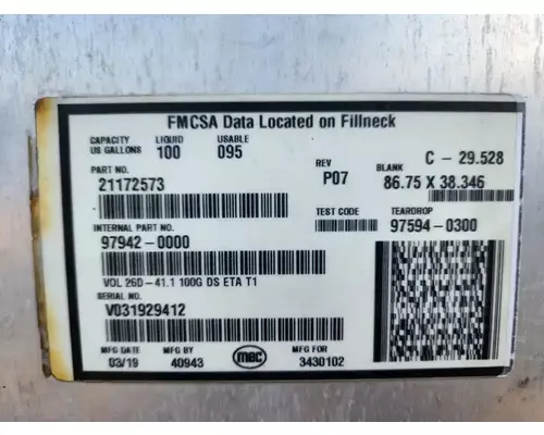 Volvo VNL Fuel Tank