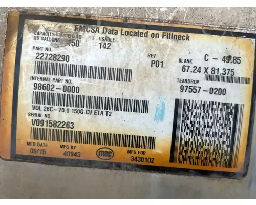Volvo VNL Fuel Tank