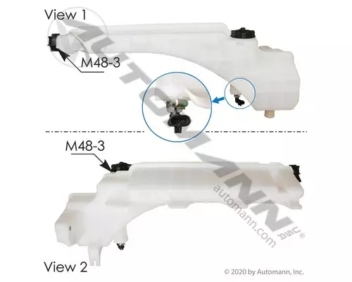 Volvo VNL Radiator Overflow Bottle  Surge Tank