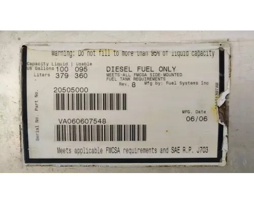 Volvo VNM Fuel Tank