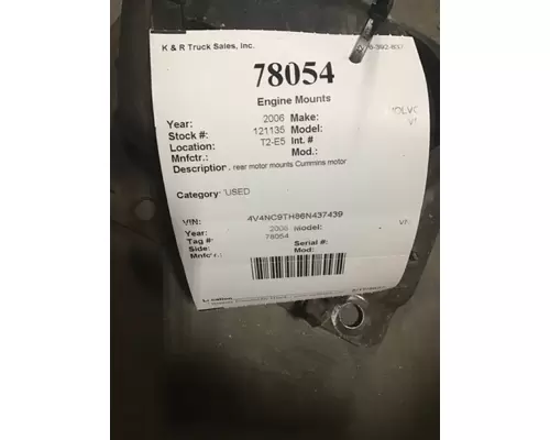 Engine Mounts VOLVO VN K &amp; R Truck Sales, Inc.