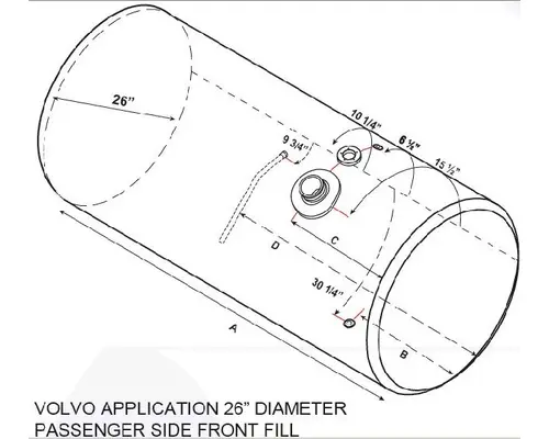 Fuel Tank VOLVO VNL 1998-2003 LKQ Heavy Truck Maryland